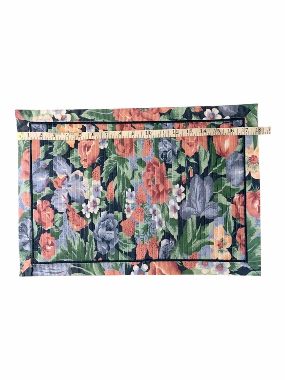Vintage Floral Placemats - Blue, Rose, Green